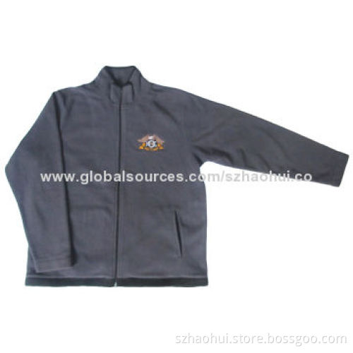 Men's embroidered polar fleece jacket